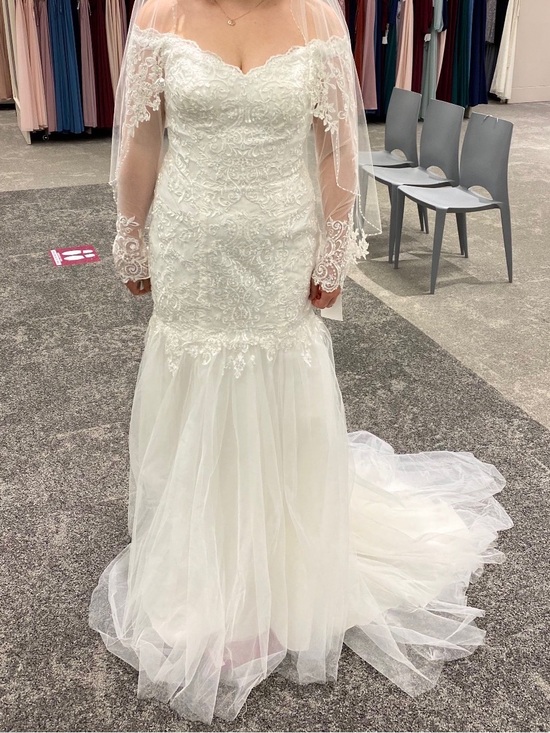 David's Bridal Dresses & Skirts - DAVIDS BRIDAL COLLECTION LACE AND TULLE WEDDING DRESS NWT 12